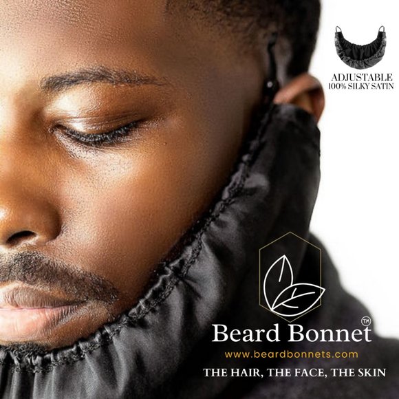 BEARD BONNET - Premium Silky Satin - Moisture Retaining, Split ends, Itch Preven - Picture 2 of 4